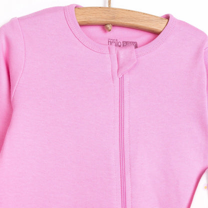 HelloBaby Newborn Girl Footed Jumpsuit - Pink