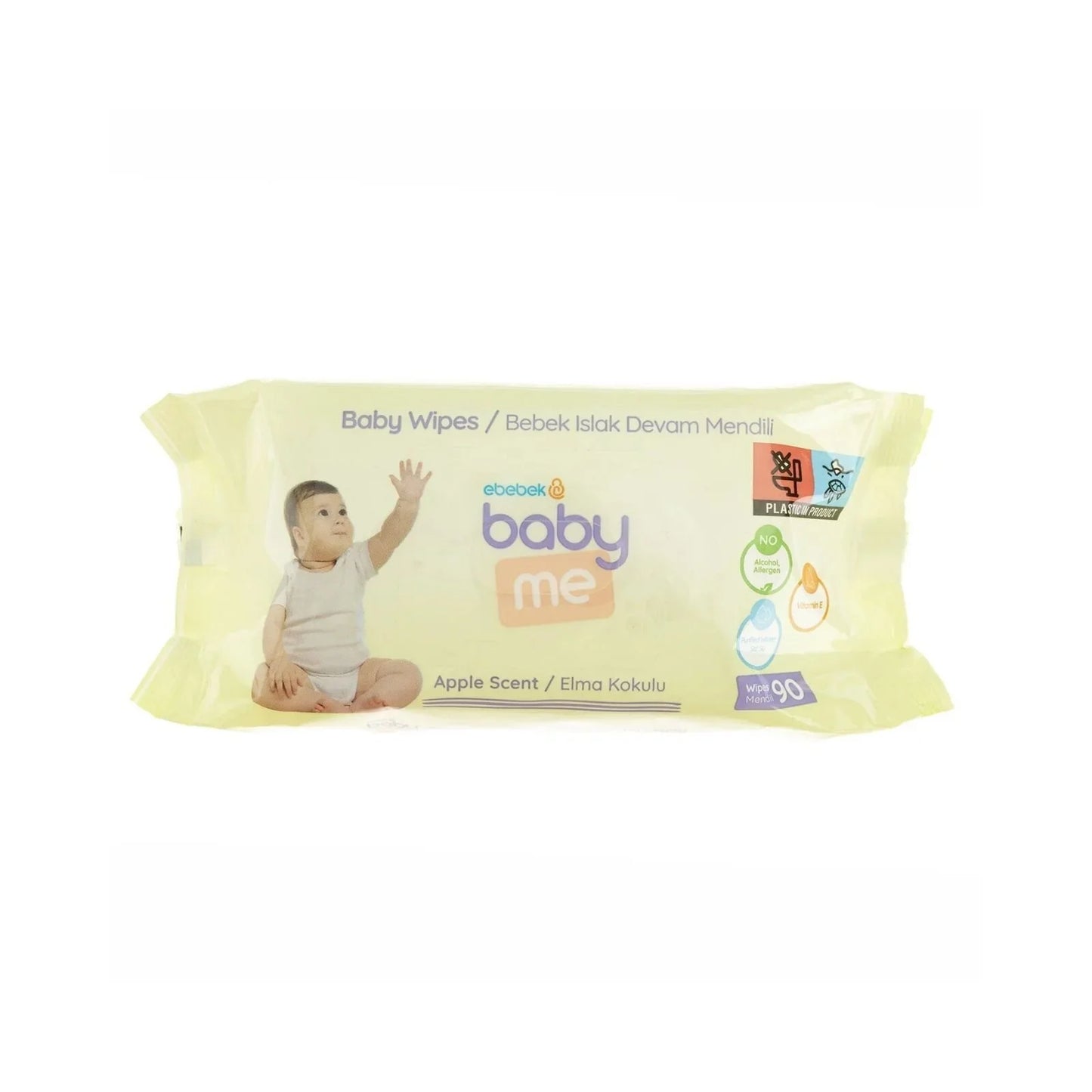 baby me Apple Scented Baby Wipes 90 pcs