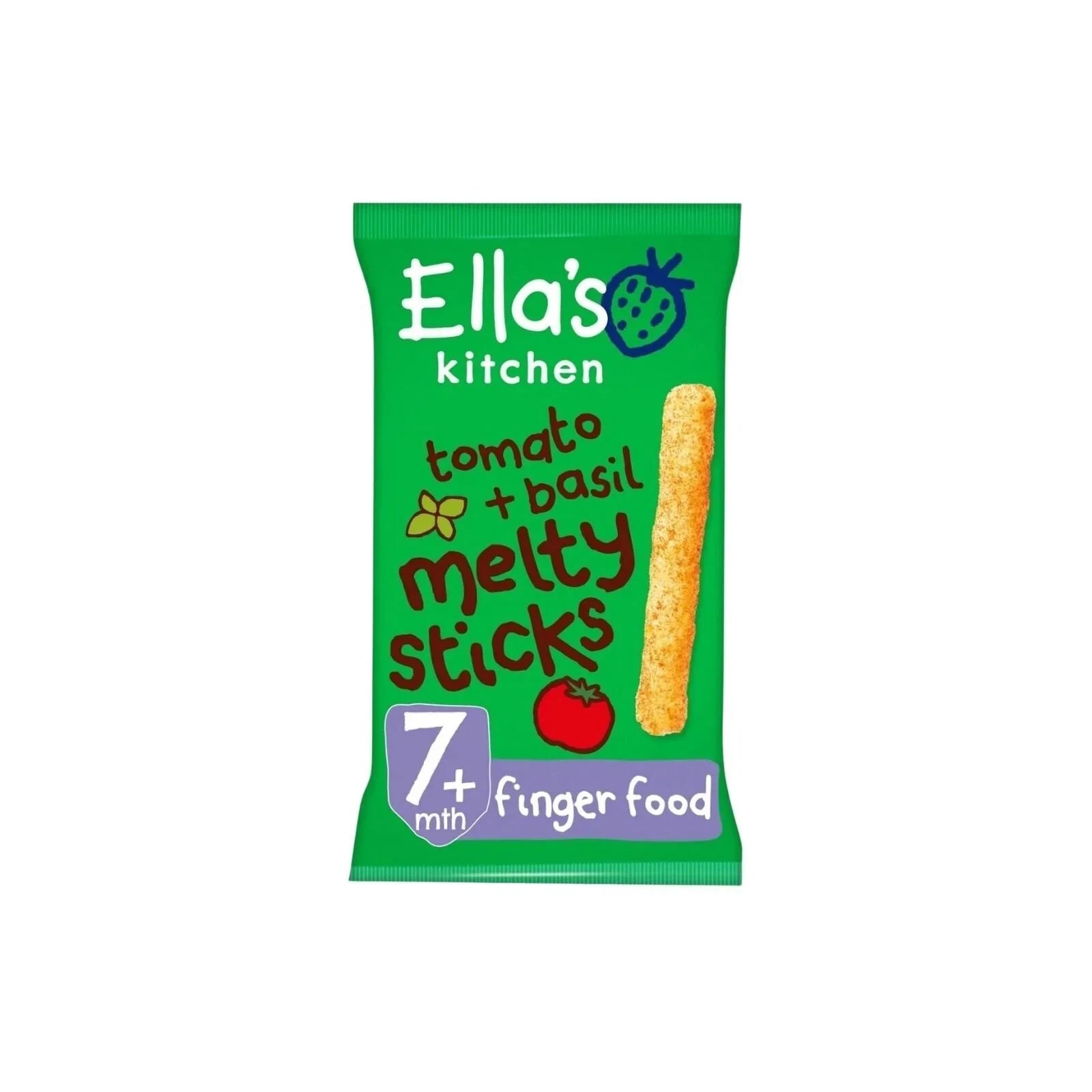 Ella's Kitchen Organic Tomato & Basil Melty Sticks Baby Snack 7+ months 16g