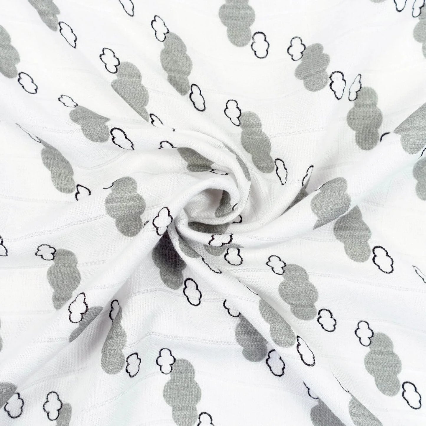 MuslinZ Bamboo/Organic Cotton Muslin Swaddle 120x120cm - Grey Cloud
