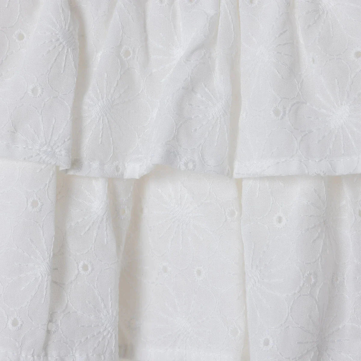 HelloBaby Girls Dress Berry Belle Peter Pan Collar Short Sleeve - White