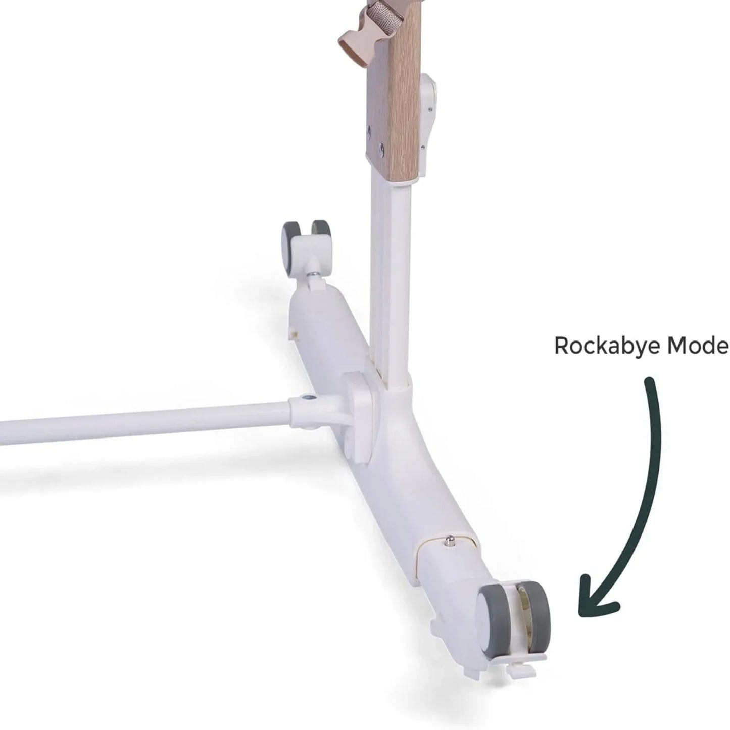 Red Kite Rockabye Bedside Crib - Oatmeal