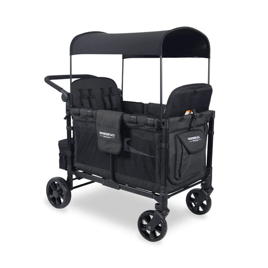 Wonderfold Wagon W4 Elite Quad Stroller Wagon - Volcanic Black