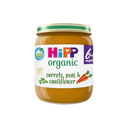 HiPP Organic Carrots Peas & Cauliflower Jar 6+ months 125g