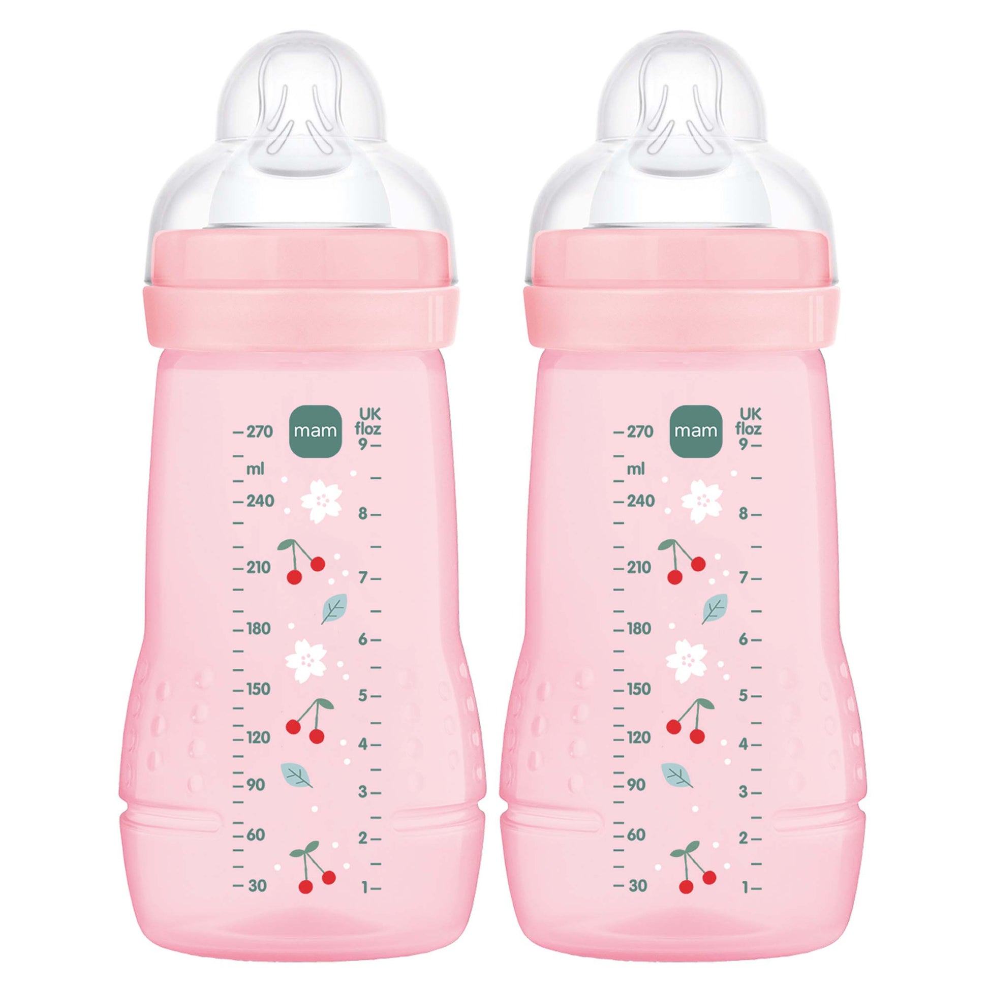 MAM Easy Active Bottles 270mls - Girl (Pack of 2) - DESIGN MAY VARY TO IMAGE SHOWN
