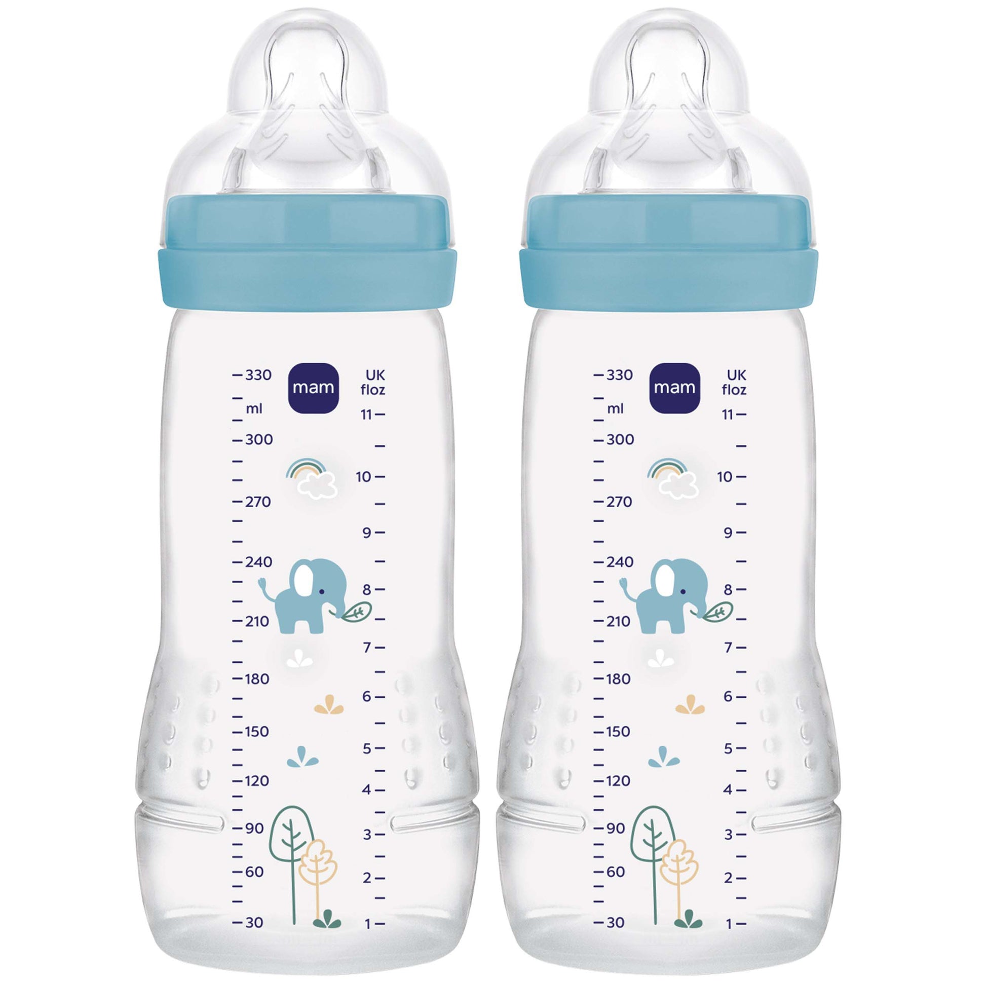 MAM Easy Active Bottles 330mls - Boy (Pack of 2) - DESIGN MAY VARY TO IMAGE SHOWN
