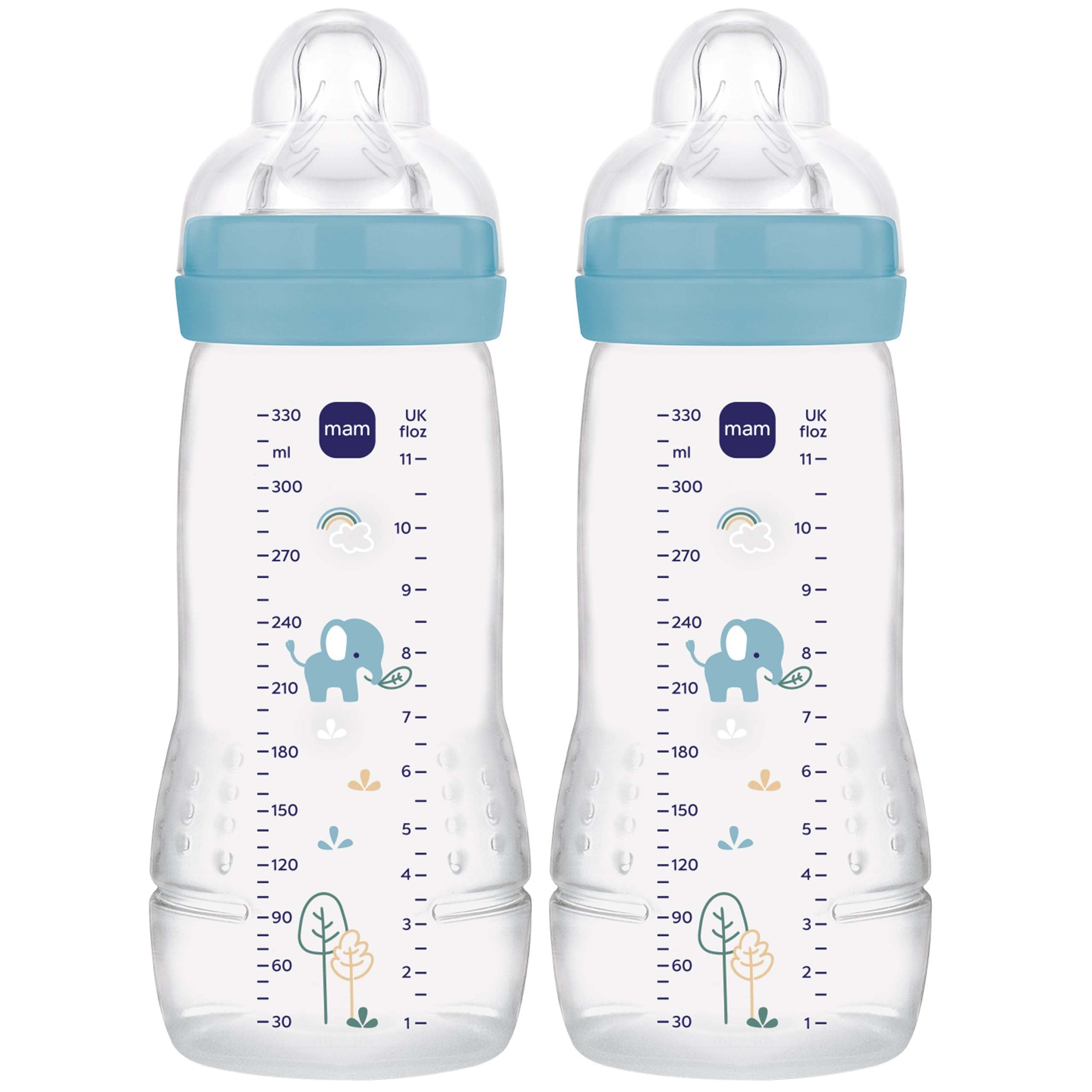 MAM Easy Active Bottles 330mls - Boy (Pack of 2) - DESIGN MAY VARY TO IMAGE SHOWN