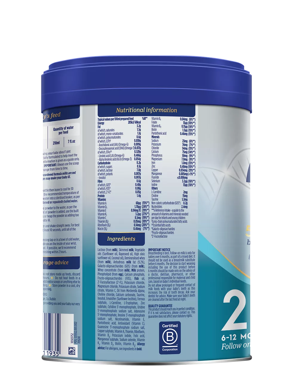 Aptamil Advanced 2 Follow On Milk Powder (6-12 months) - 800g