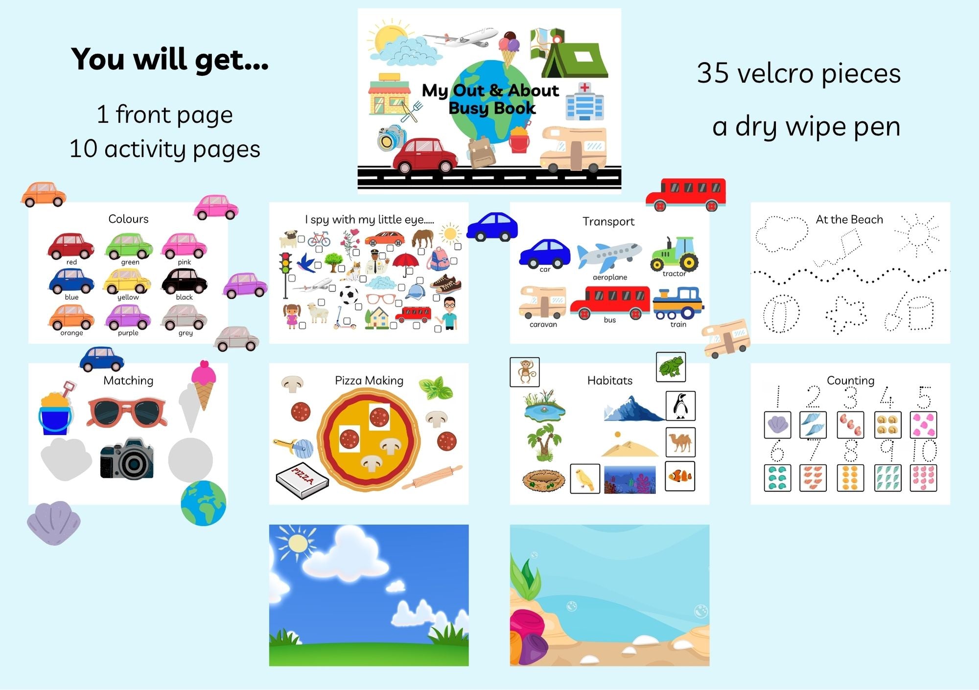 Out & About Busy Book (Age 1-8 years)