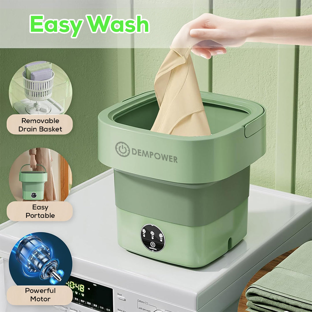 Mini Foldable Washing Machine – Perfect for Travel & Camping - Compact & Easy for Small Spaces