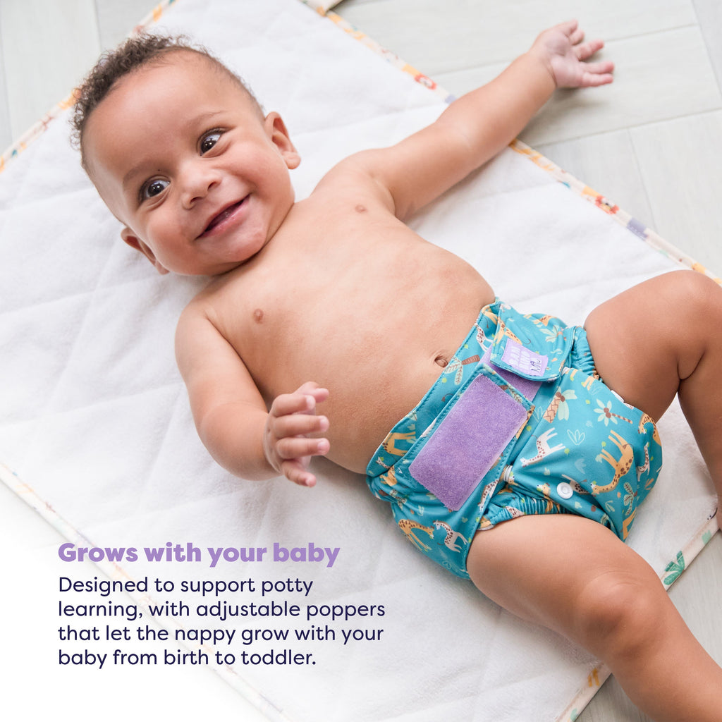 The Nighttime Reusable Nappy Bundle in Wild Life