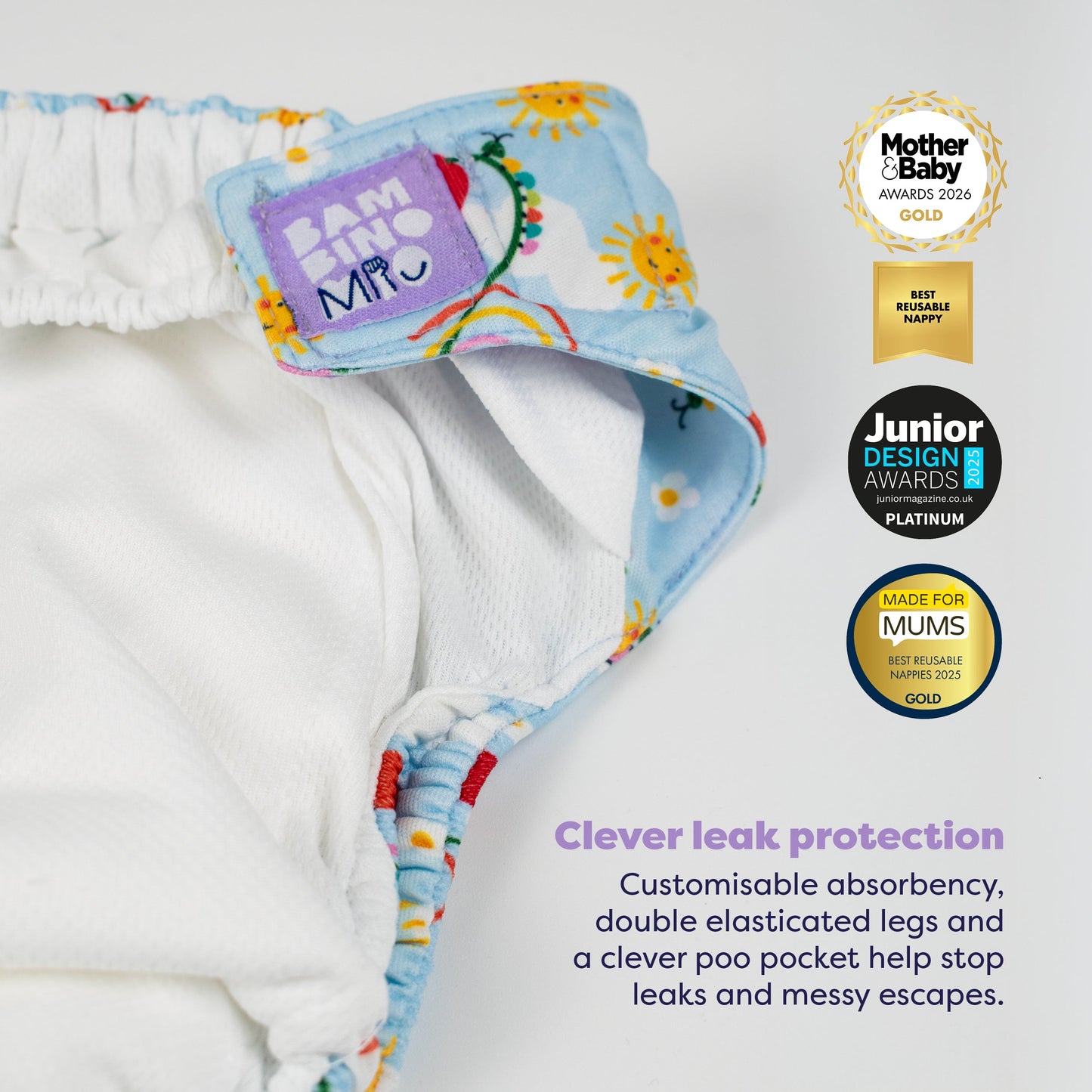 Revolutionary Try-Me-Trio Reusable Nappy Bundle in Garden Party