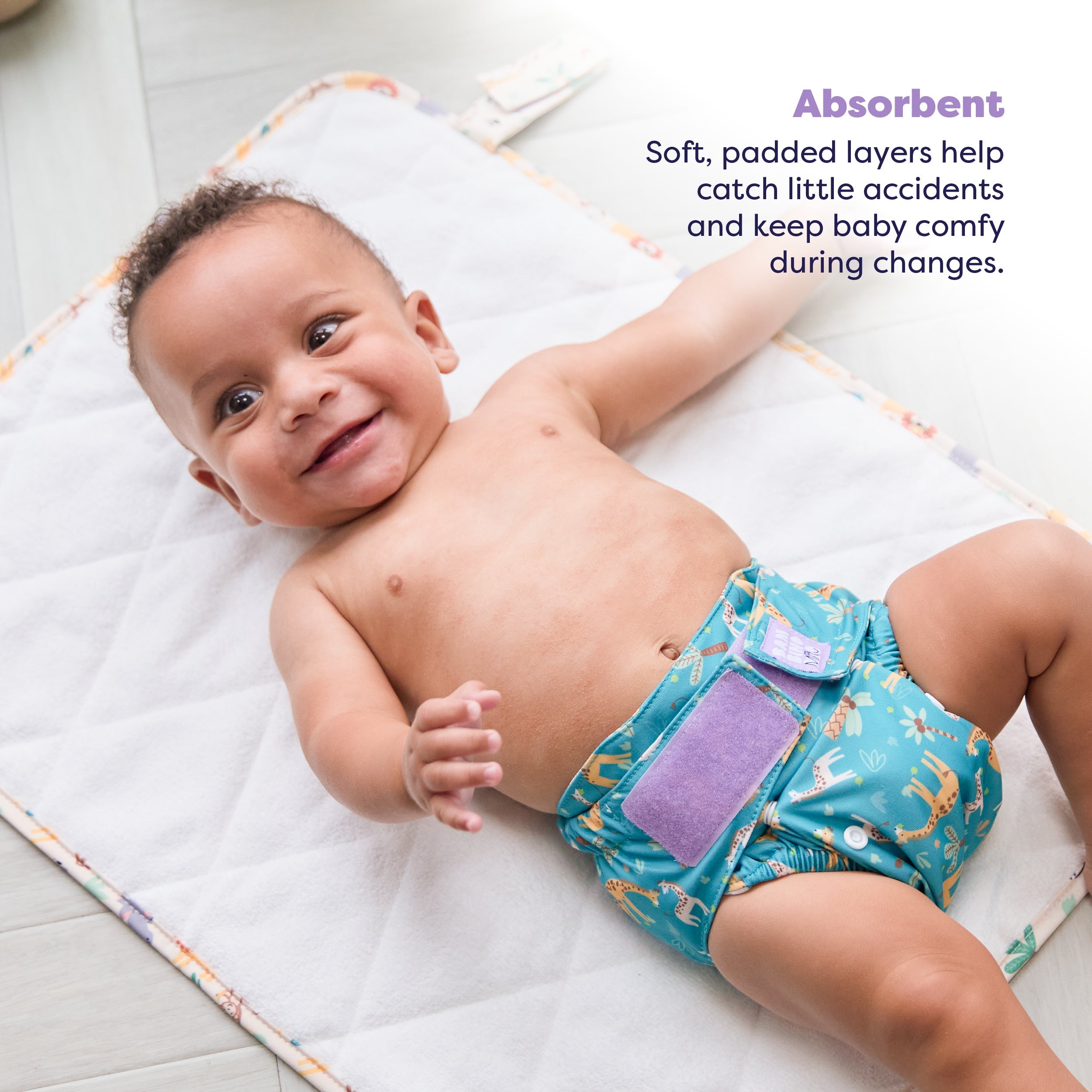 On-The-Move Baby Changing Mat in Safari Squad