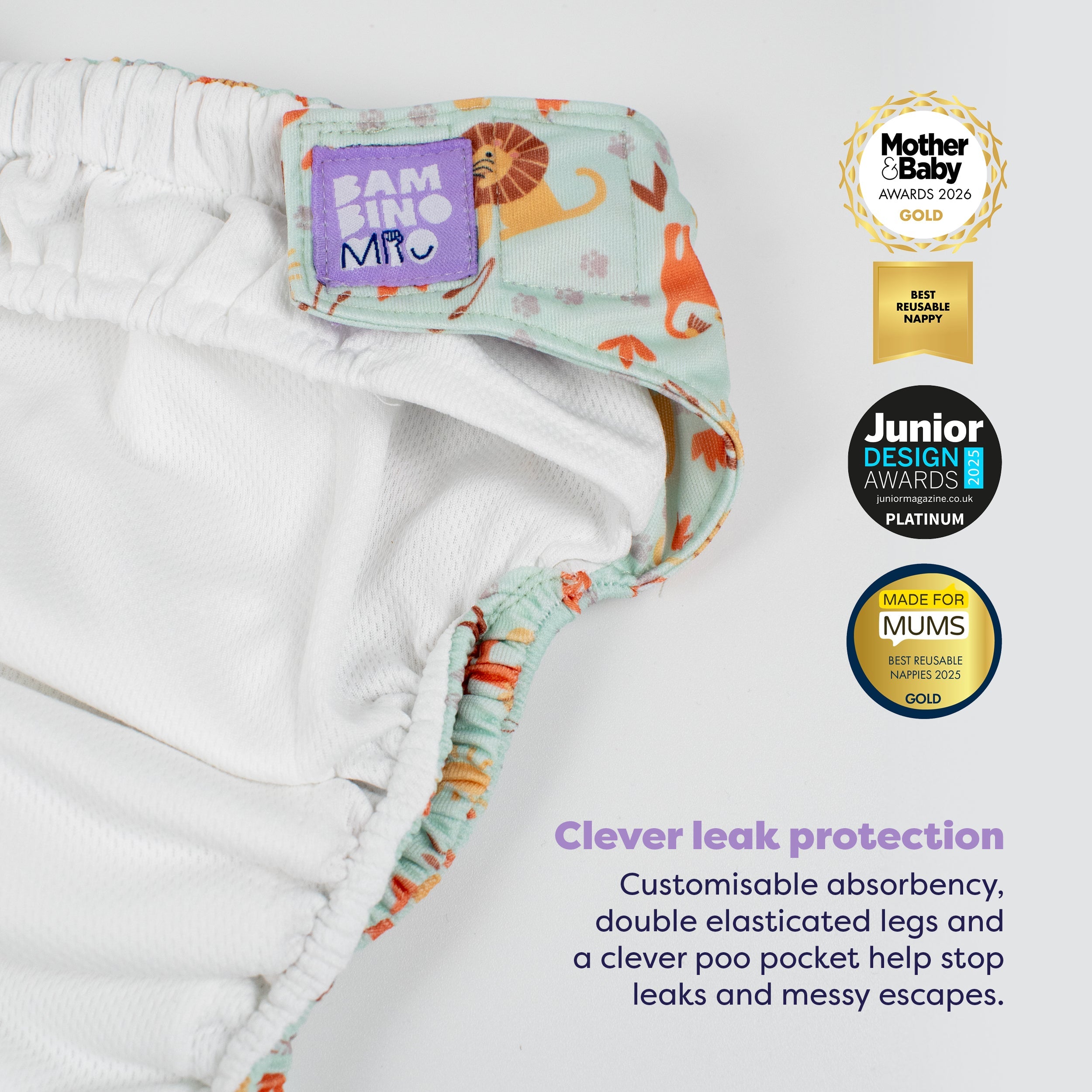 Revolutionary Reusable Nappy in Cool Cats