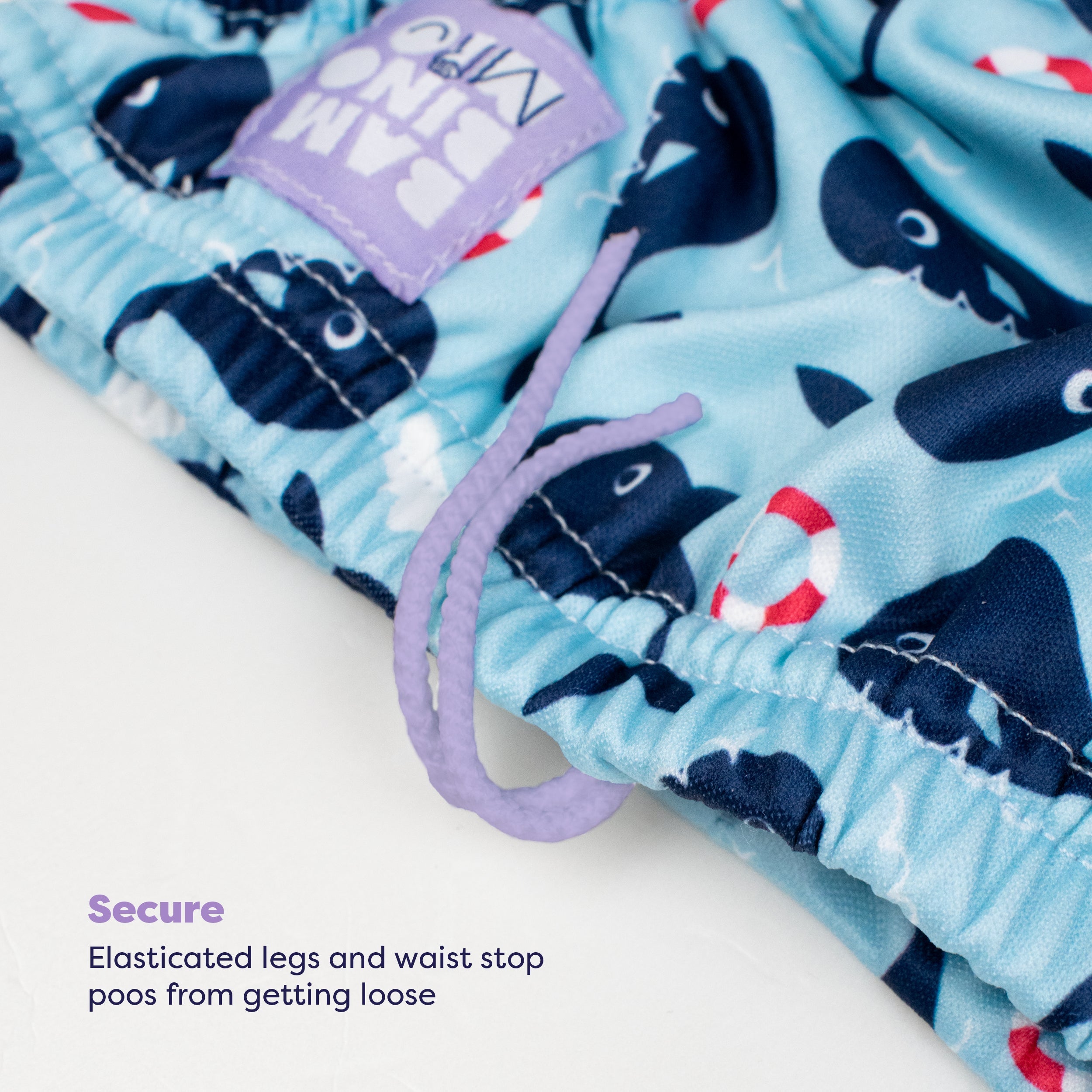 Reusable Swim Nappy in Blue Whale