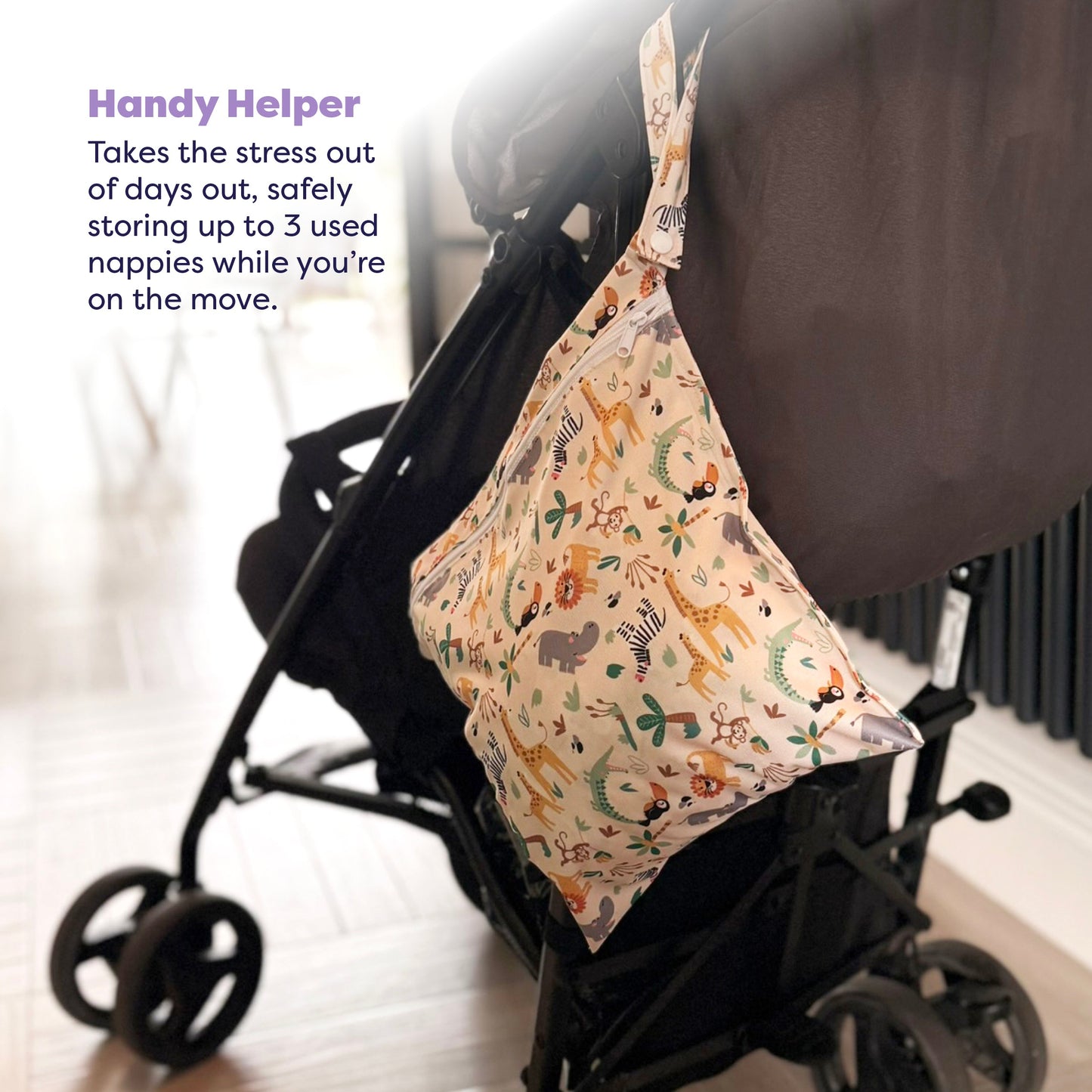 The Essentials Reusable Nappy Bundle in Wild Life + Pastels