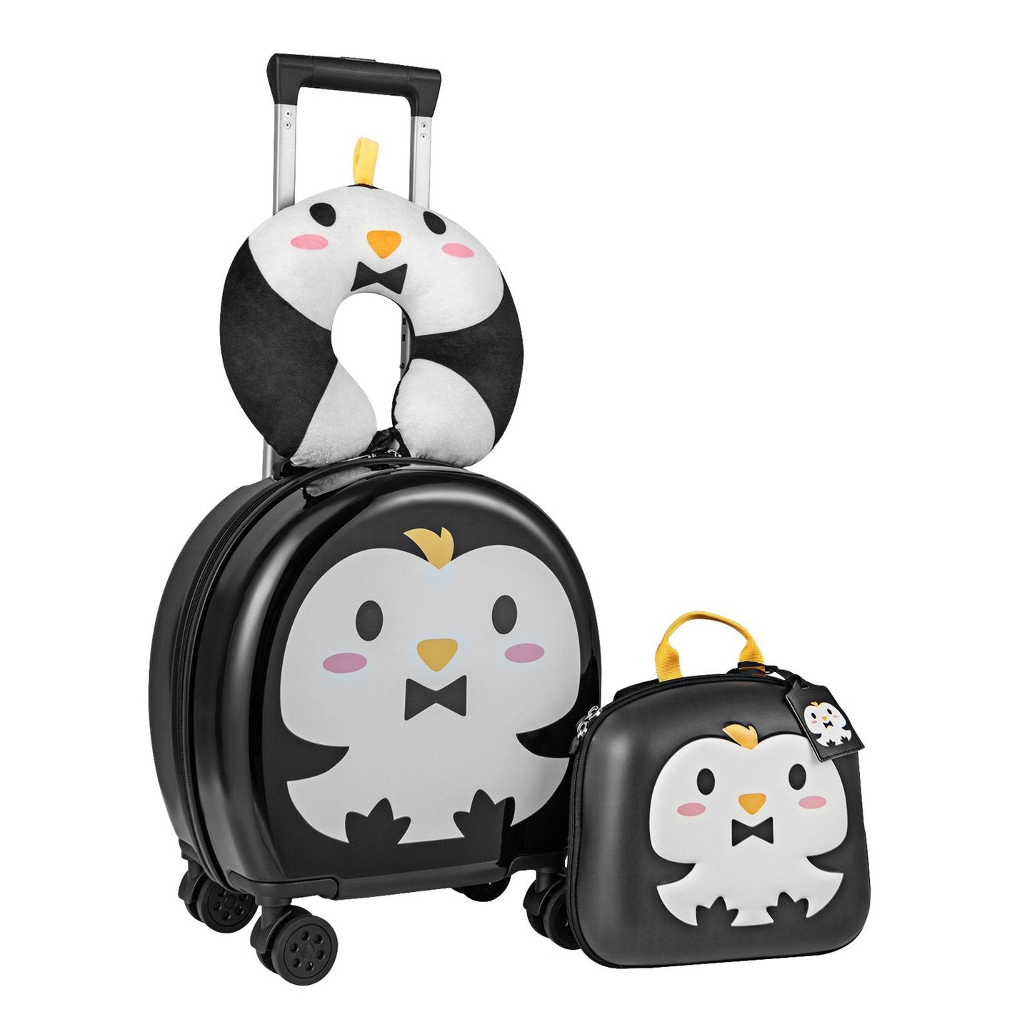 4-Piece Kid’s Luggage Set Kids Journey Suitcase Set-Black