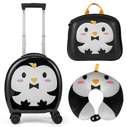 4-Piece Kid’s Luggage Set Kids Journey Suitcase Set-Black