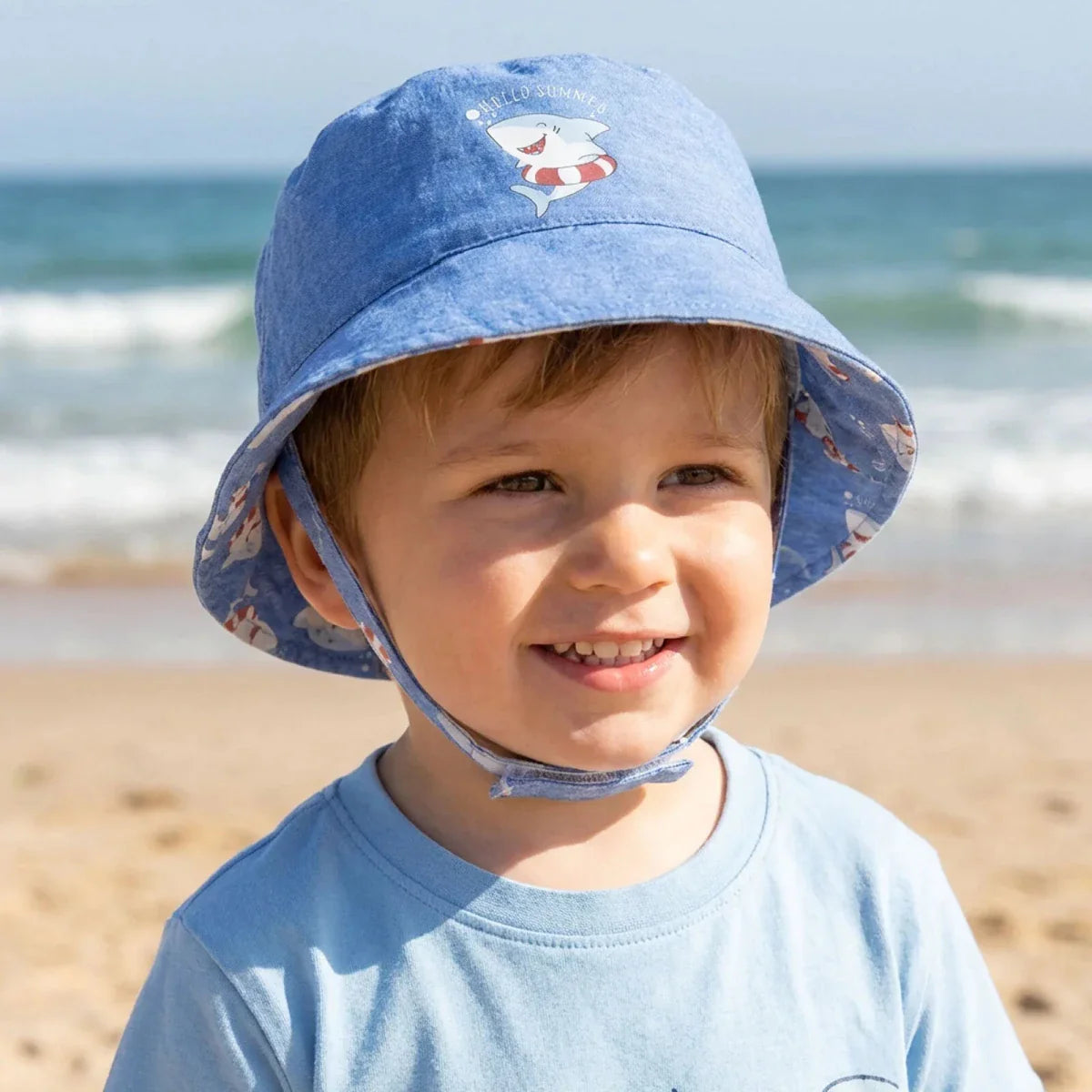 HelloBaby Boys Sun Hat - Blue