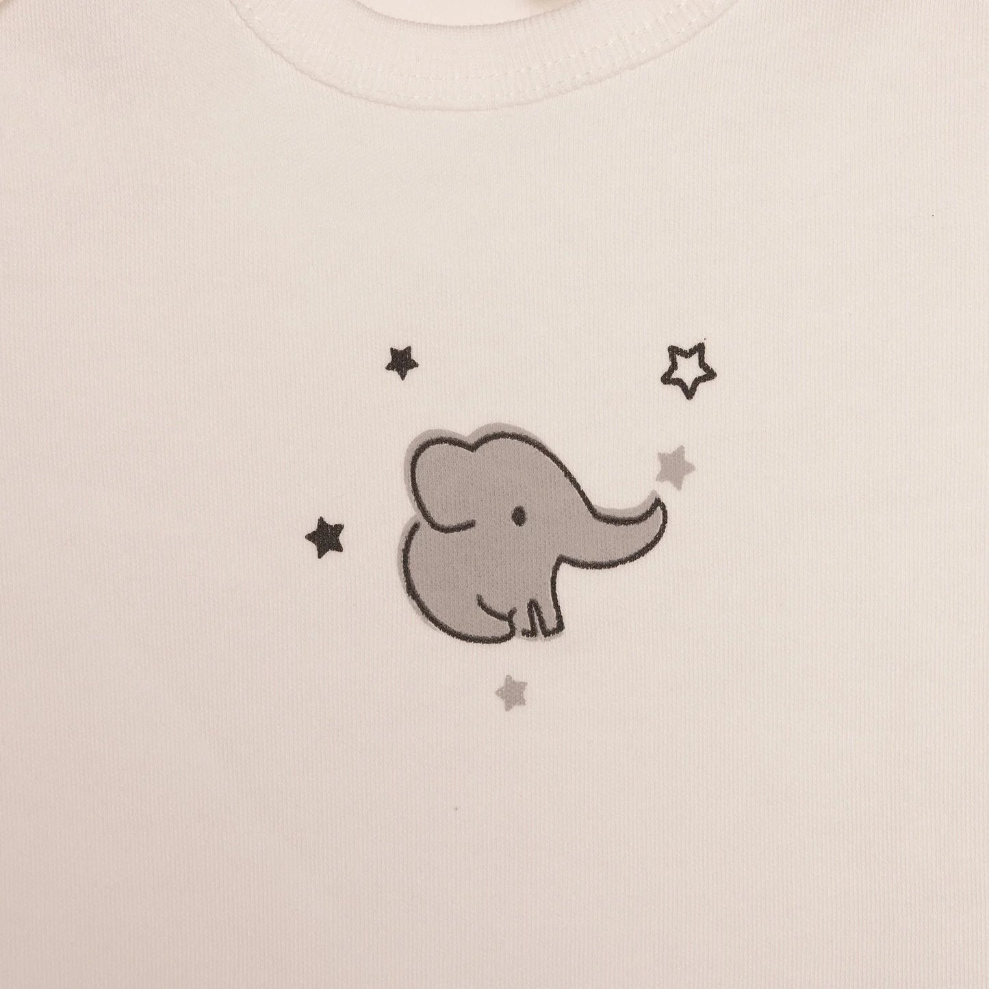 HelloBaby Newborn Baby Cute Elephant Jumpsyit - Ecru