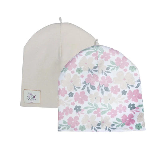 HelloBaby Girls 2-Pack Hat Flower - Printed