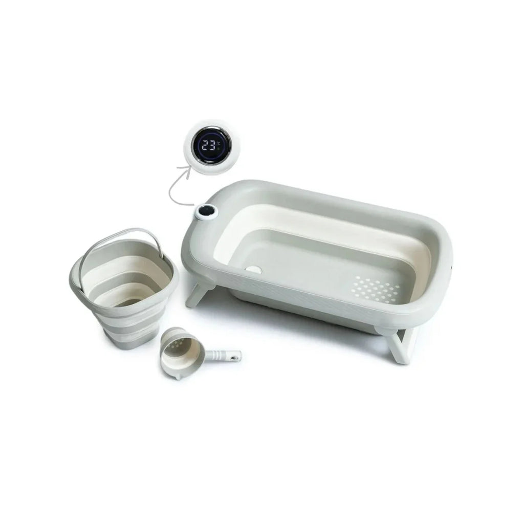 baby plus Bath Tube with Thermometer Set 3 pcs