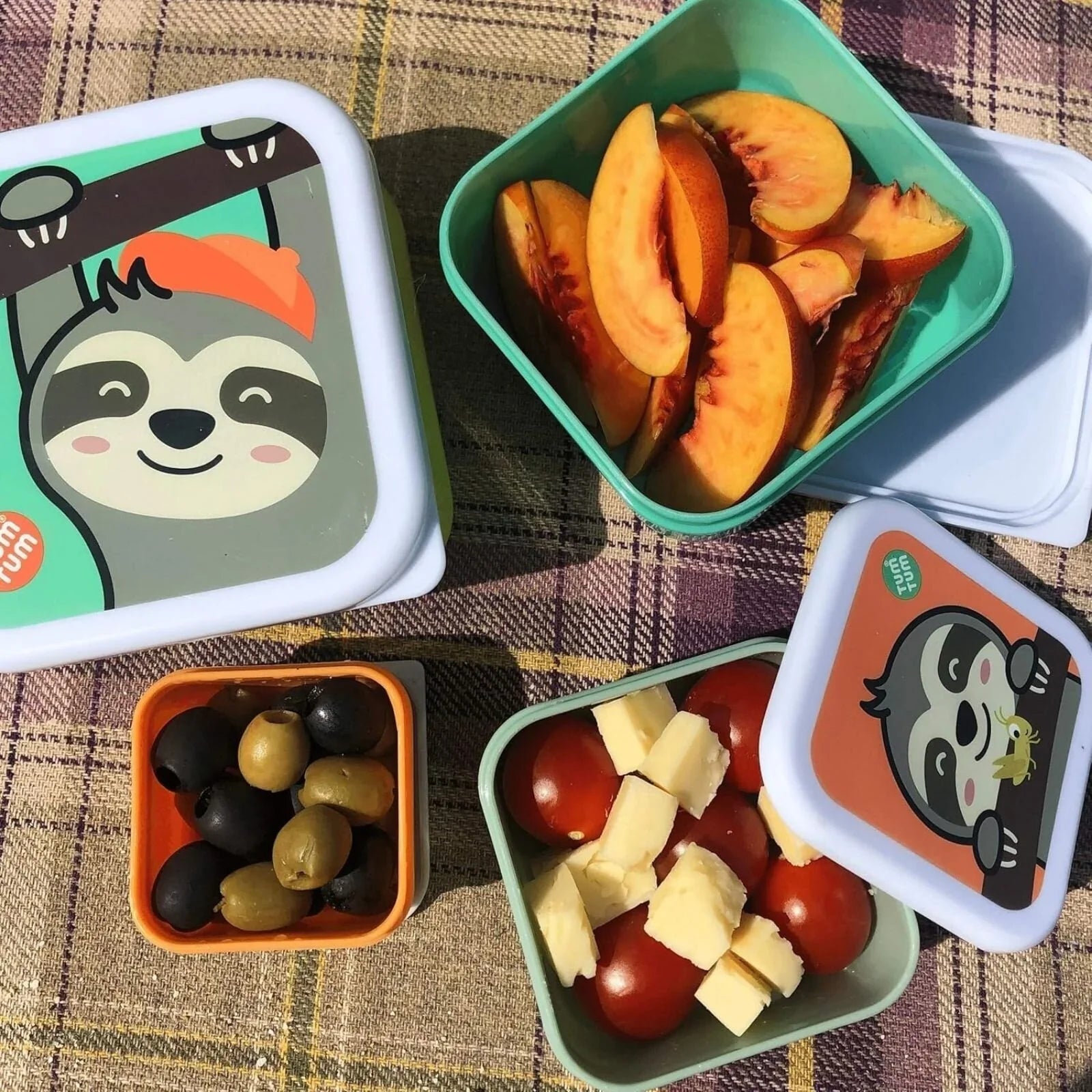 TUM TUM Nesting Snack Pots Pack of 4 - Stanley Sloth