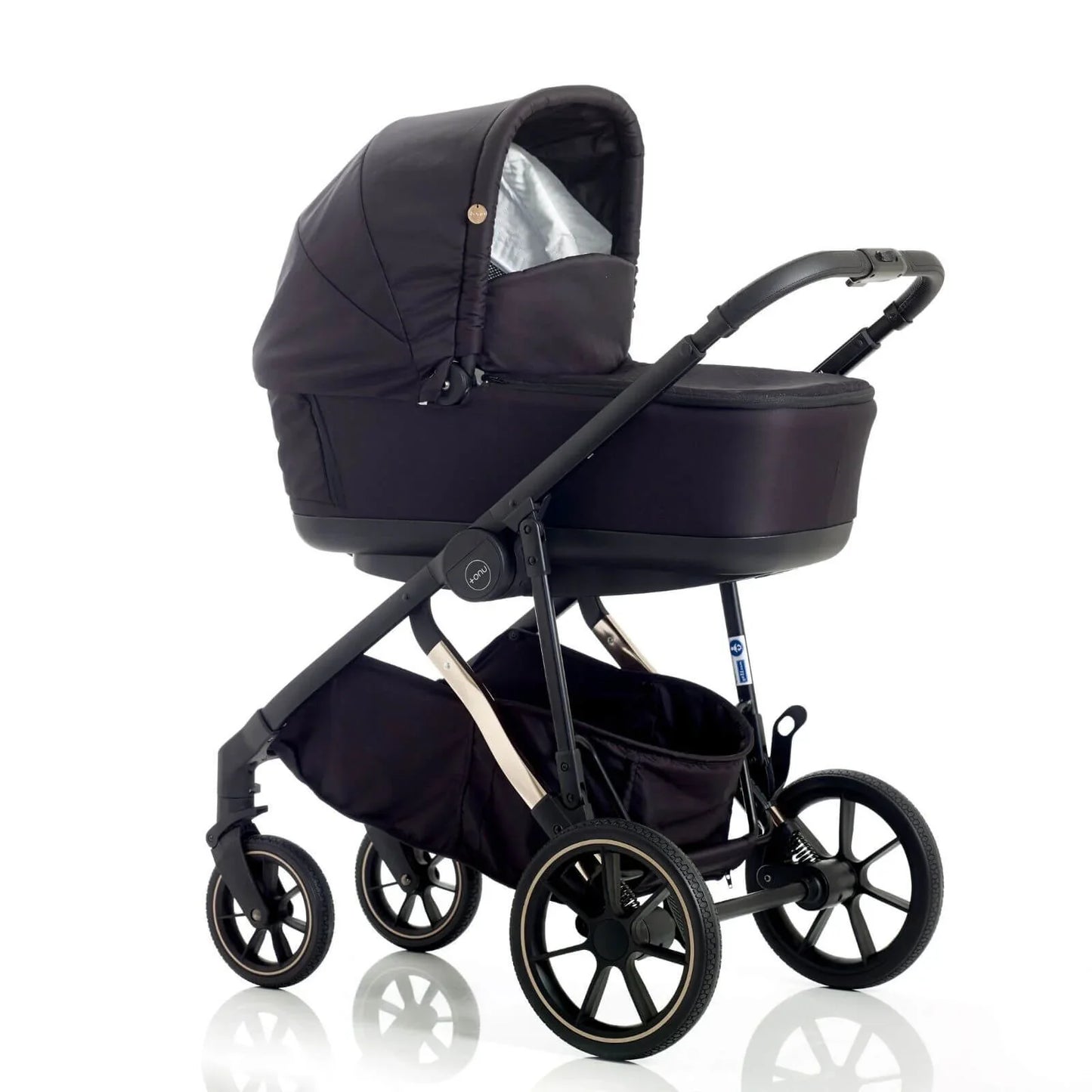 Mee-Go Uno Plus 2-in-1 Pushchair & Pram - Black/Rose