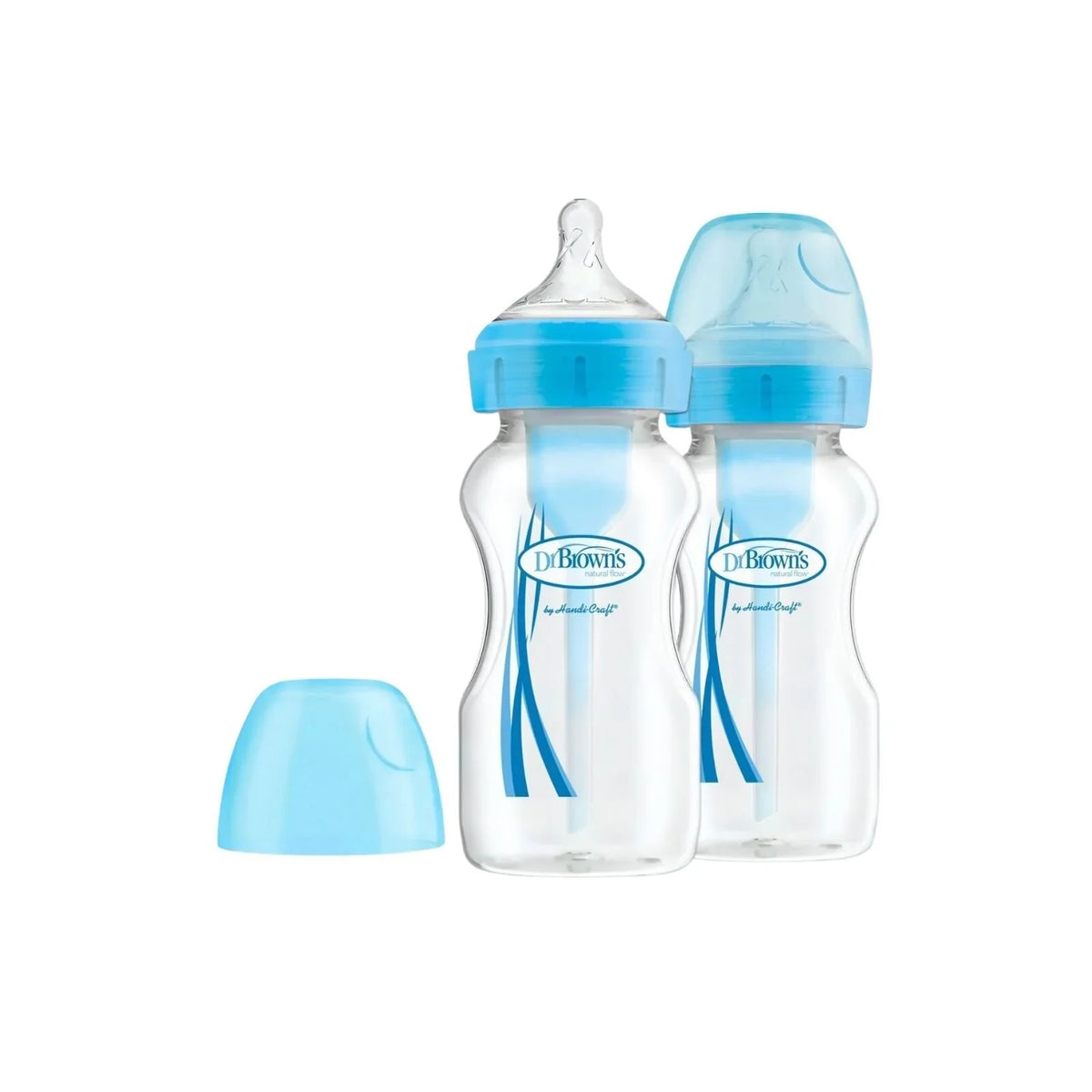 Dr. Brown's Options+ Anti-Colic Baby Bottle Wide Neck Blue 270ml Pack of 2