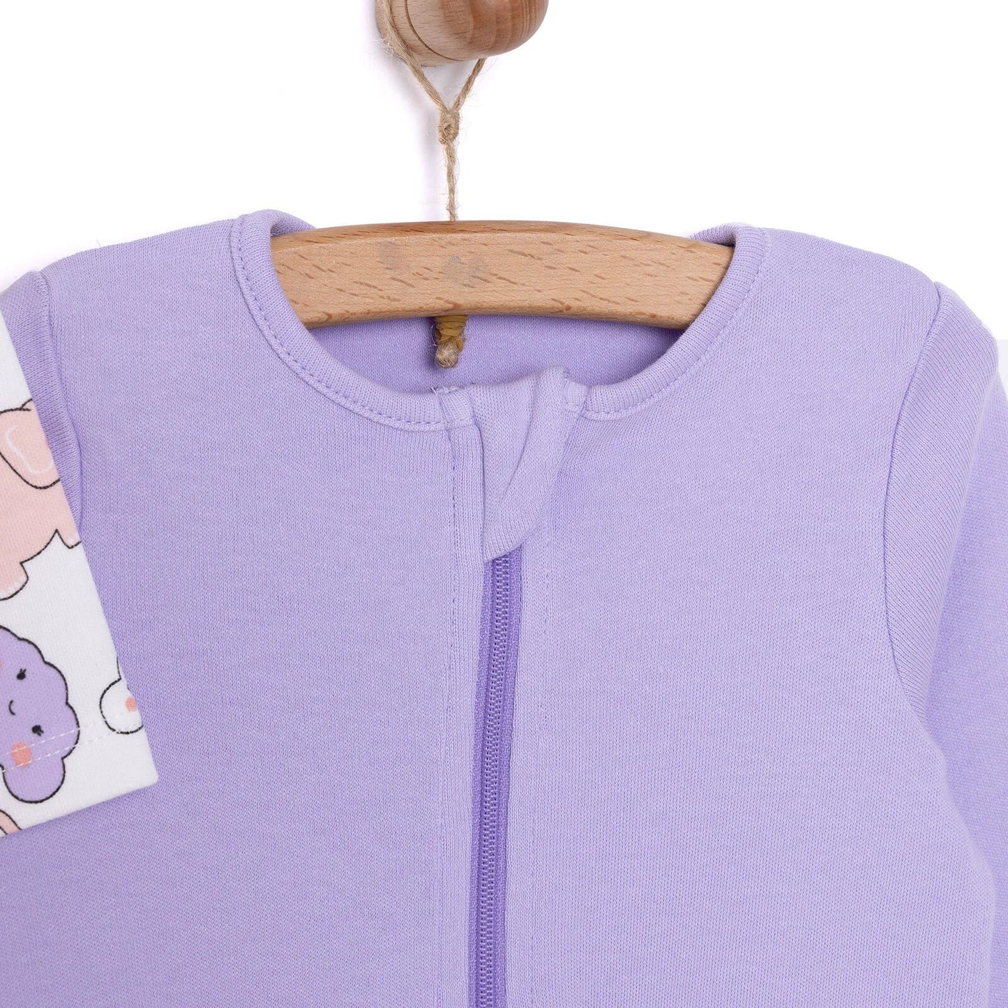 HelloBaby Newborn Baby Girl Footed Jumpsuit - Ecru