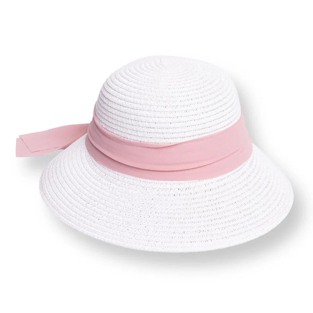 HelloBaby Ribbon Trim Straw Baby Cap (12 Months to 1-4 Years) - White