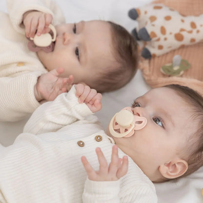 Mooma Clown & Butterfly Soothers 18+ months Pack of 2 - Brownish Purple & Baby Pink