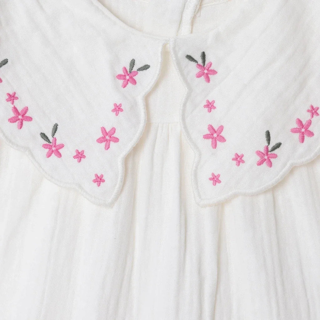 HelloBaby Short Sleeve Muslin Baby Dress (6-9 Months to 4-5 Years)