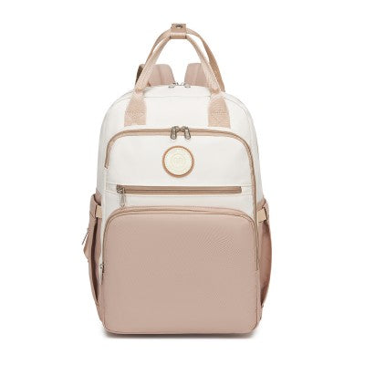 Miss Lulu Baby Changing Backpack (Khaki & White) - BCM2532KH/WH
