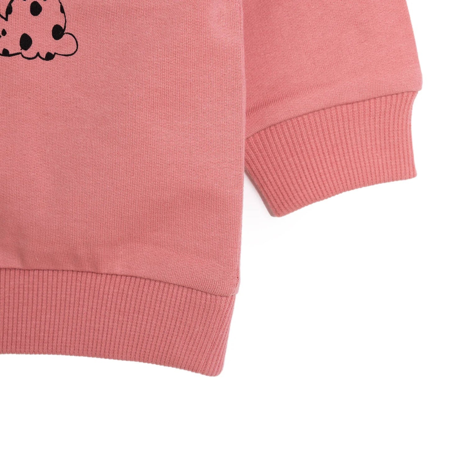 HelloBaby Baby Girl Cat Printed Sweatshirt - Light Rose
