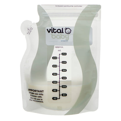 Vital Baby Easy Pour Breast Milk Storage Bags - 30 Pack