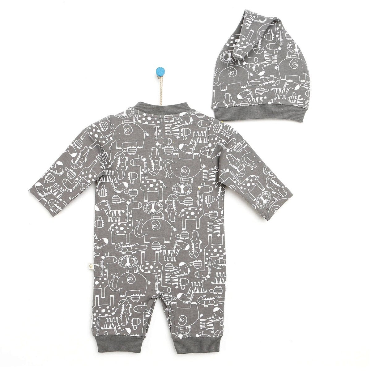 For My Baby Newborn Wild Jumpsuit - Dark Grey