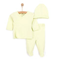 HelloBaby Newborn Organic Wrapover Top-Hat - Green