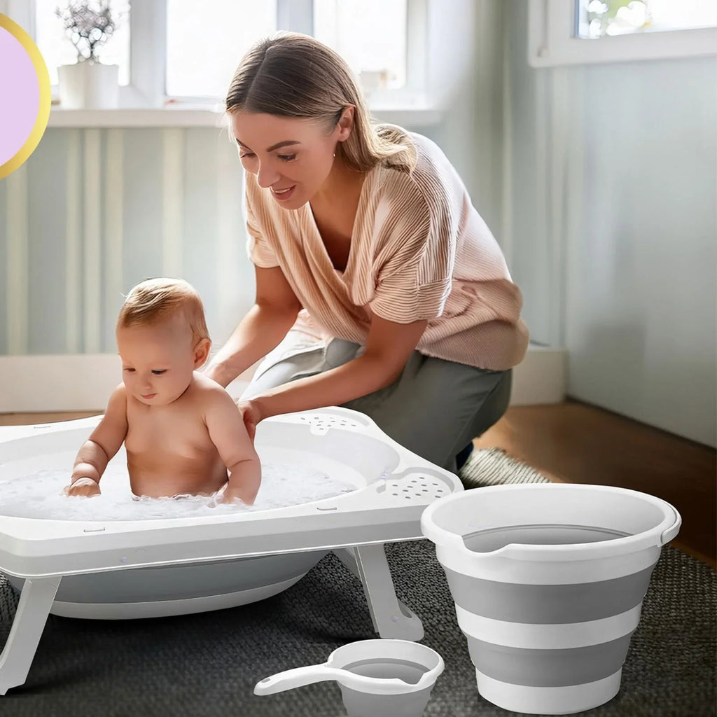 baby plus Foldable Bathtub Set 3 Pcs