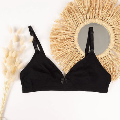 baby mom Non Padded Nursing Bra - Black