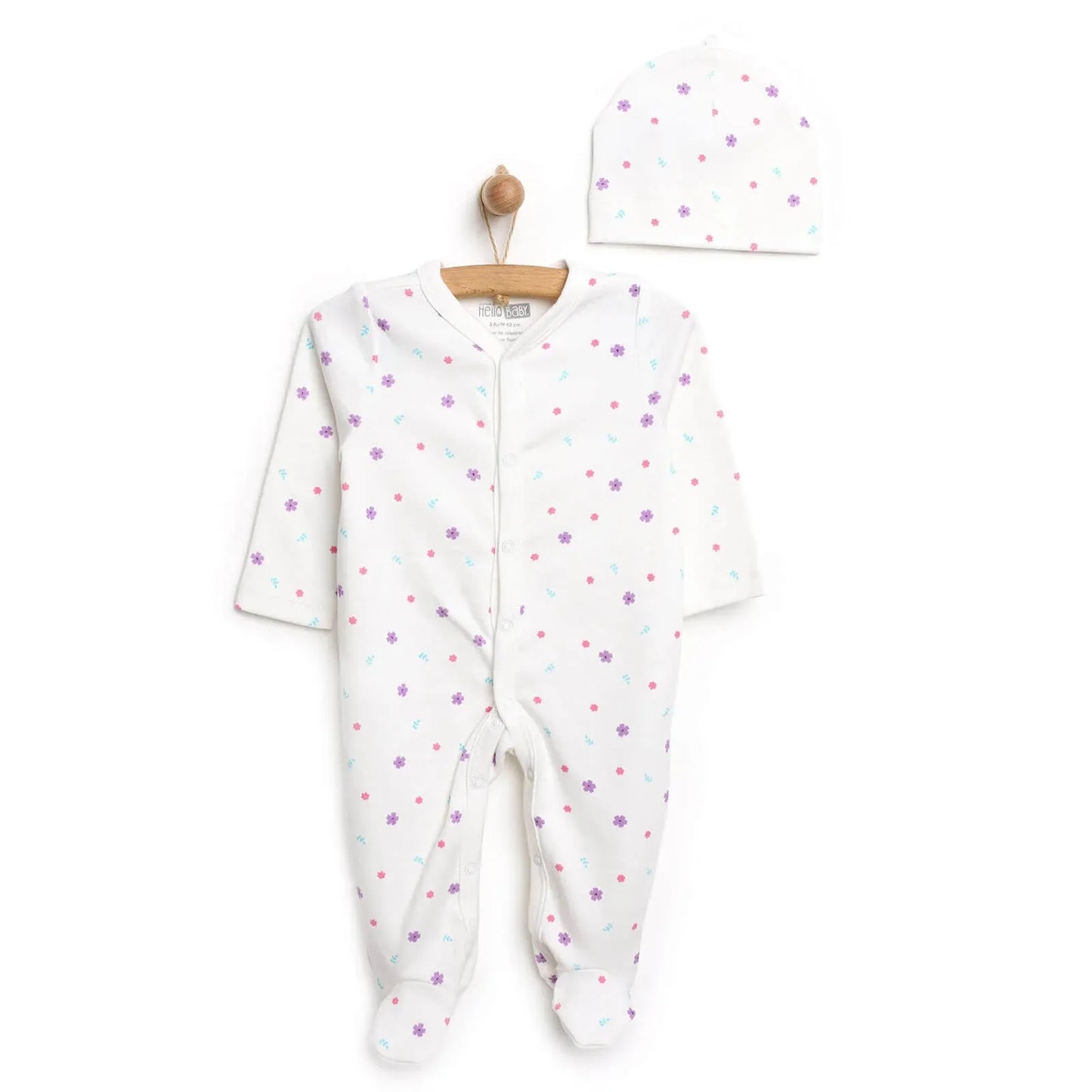 HelloBaby Footed Jumpsuit with Hat