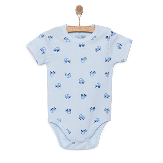 HelloBaby Boy Short Sleeve Bodysuit - Blue