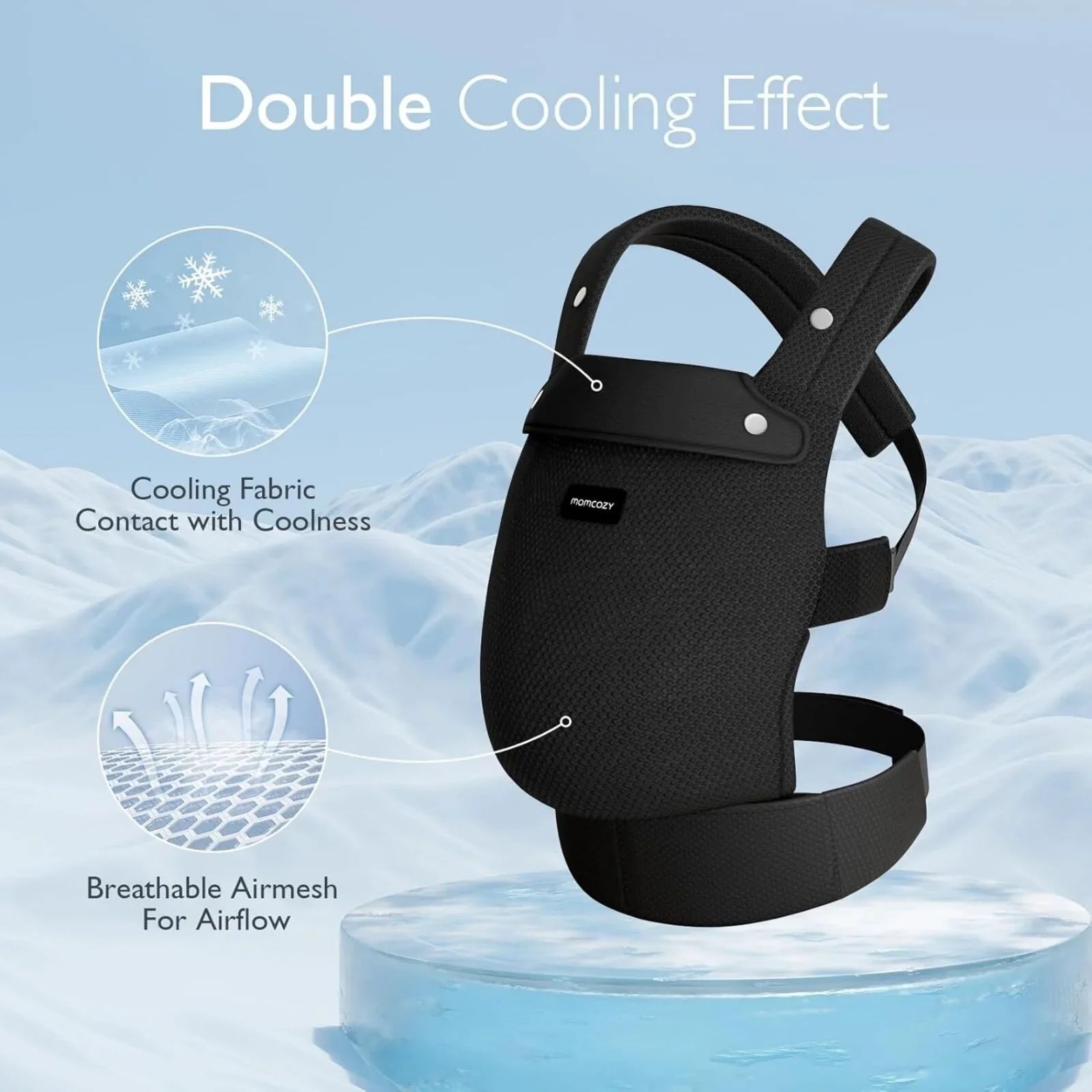 Momcozy Baby Carrier Newborn to Toddler Air Mesh - Black