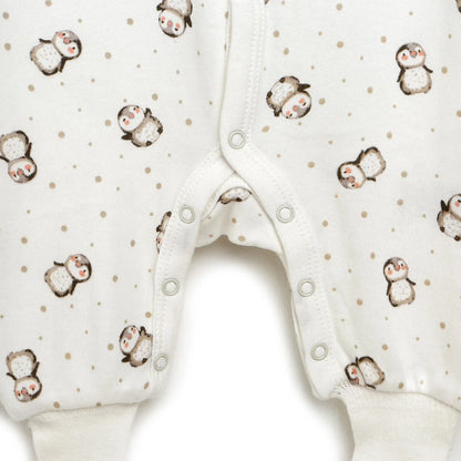 HelloBaby Newborn Baby Girl Footed Jumpsuit - Ecru