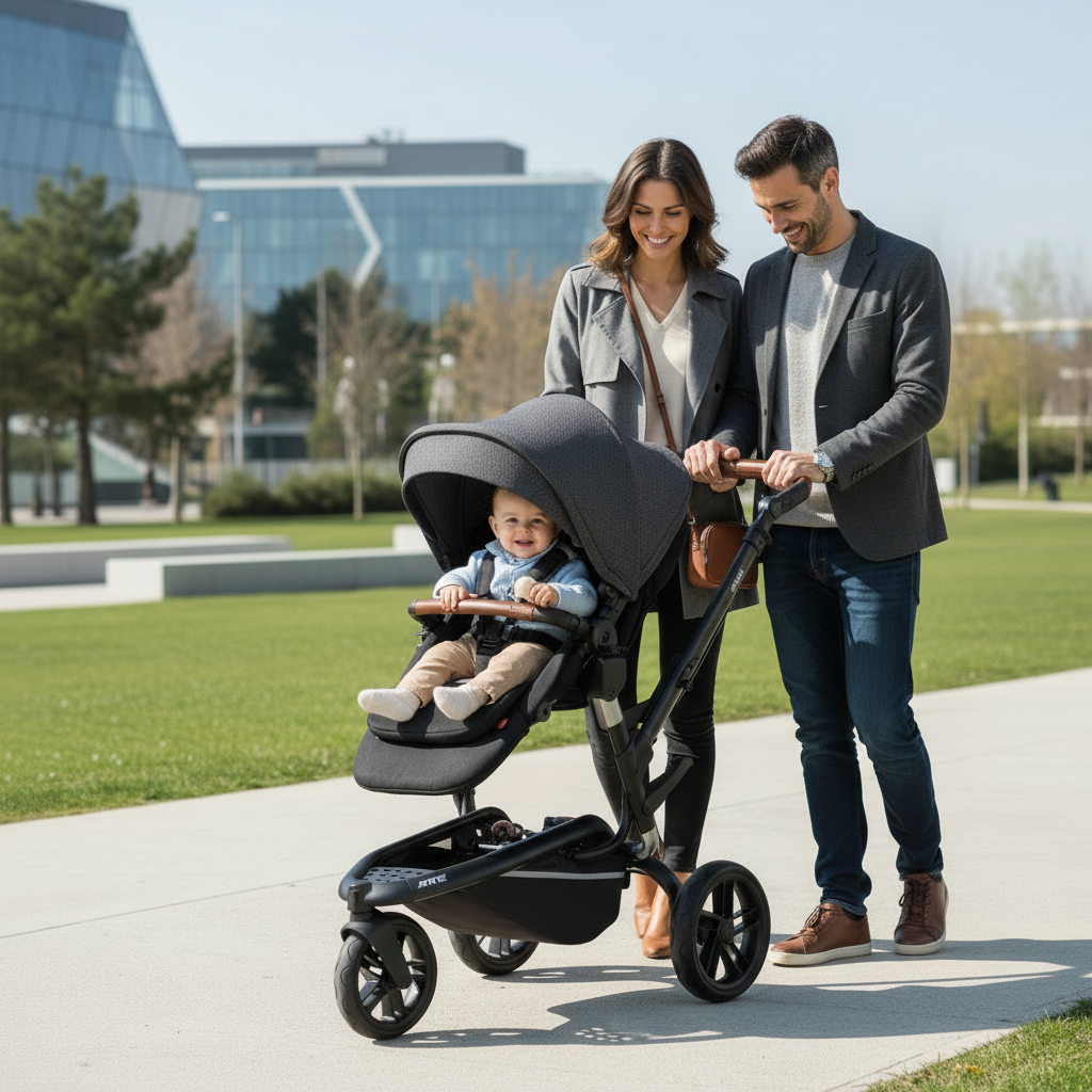 Jané Trider + Transporter Plus Carrycot, Cold Black