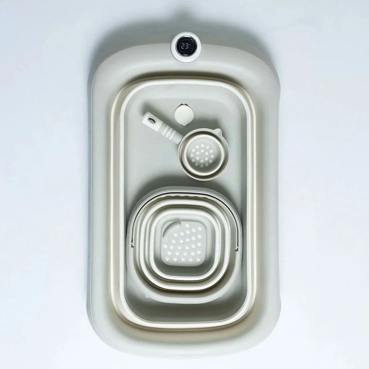 baby plus Bath Tube with Thermometer Set 3 pcs