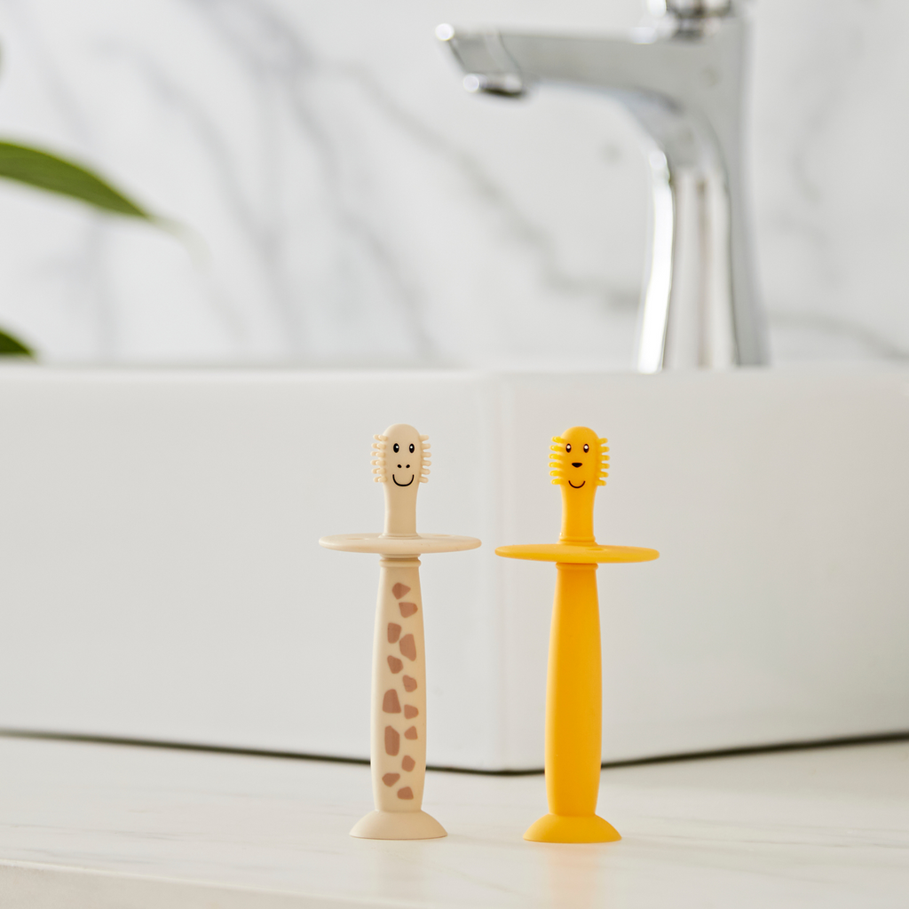Matchstick Monkey Training Toothbrush (Lion/Giraffe) - Pack of 2