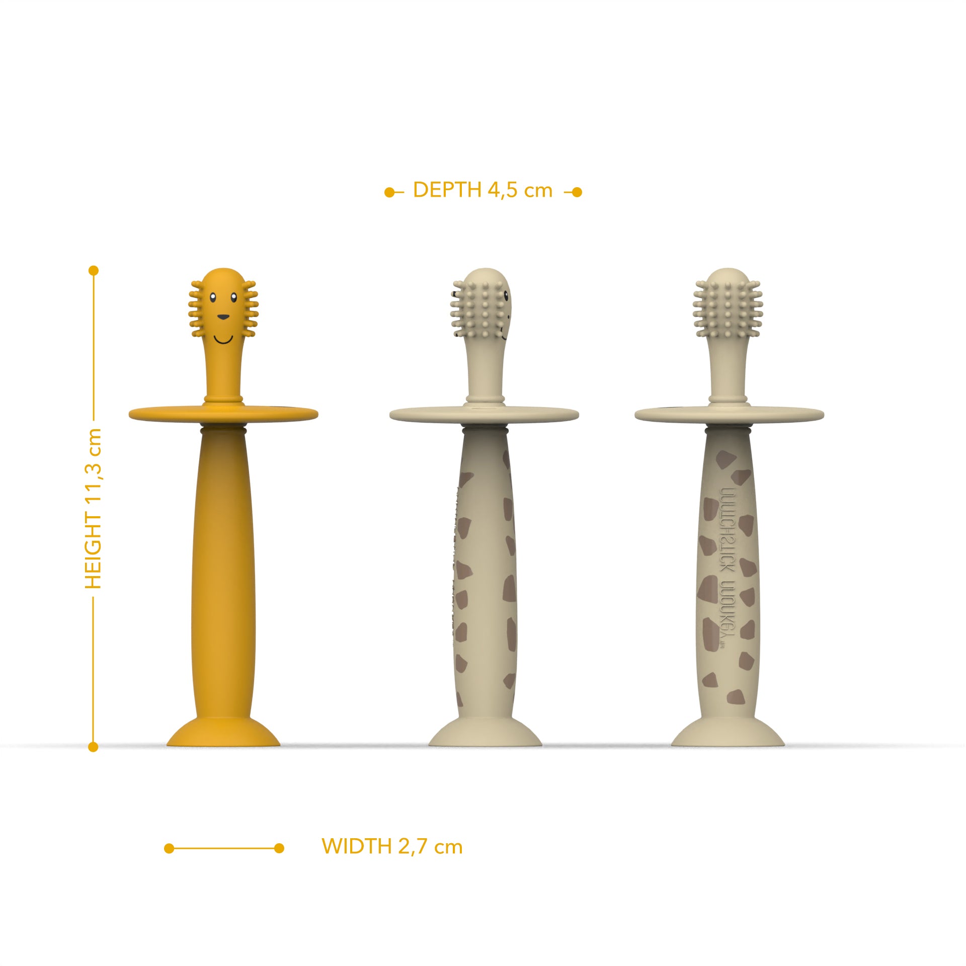Matchstick Monkey Training Toothbrush (Lion/Giraffe) - Pack of 2