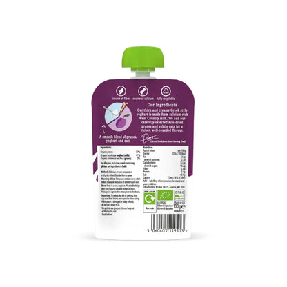 Little Freddie Organic Prune Greek Style Yoghurt with Oats Baby Food Pouch 6+ months 100g