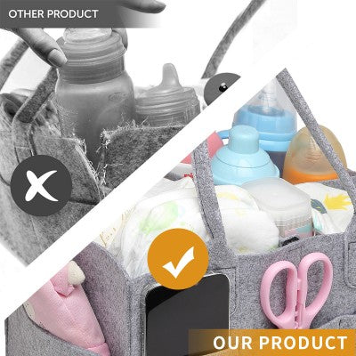 Kono Grey Felt Caddy Organiser With Storage